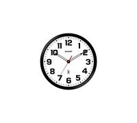 SHARP Atomic Analog Wall Clock - 12" Black Stylish Frame - Sets Automatically- Battery Operated - Easy to Read - Easy to Use ? Modern Design and Style