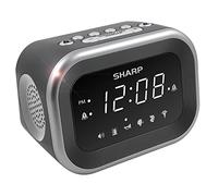 Sharp Big Bang Super Loud Alarm Clock for Heavy Sleepers, 6 Extremely Loud Wake Up Sounds: Rooster, Bugle, Nagging Mom, Jackhammer, Siren, Beep- Up to 115db Volume, Silver/Black with White LED Display