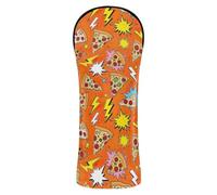Sharp Cartoon Pizza Orange Head Cover for Golf | Headcovers for Golf Clubs, Secure-locking, Form-fitting Elastic Opening, for your Club