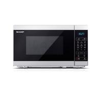 SHARP YC-MG02U-S Compact 20 Litre 800W Digital Microwave with 1000W Grill, 11 power levels, ECO Mode, defrost function, LED cavity light - Silver