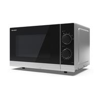 SHARP Compact Microwave Oven with Dial Controls 700W 20L Turntable YC-PS201AU-S