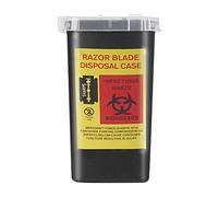 Sharp Container, Sharps Bin 1L Tattoo Plastic Sharp Container Tattoo Medical Disposal Biohazard Needle Waste Box Safe Lock Container Tattoo Supplies (Black)