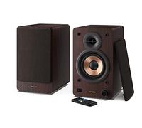 Sharp CP-SS30(BR) 60W RMS (2x 30W) 2-way Active Bookshelf Speakers - Wireless Studio Monitors with Bluetooth v5.0 Audio Streaming, USB Playback, Optical, AUX & RCA input - Brown