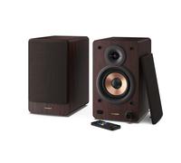 Sharp CP-SS30(BR) 60W RMS (2x 30W) 2-way Active Bookshelf Speakers - Wireless Studio Monitors with Bluetooth v5.0 Audio Streaming, USB Playback, Opti