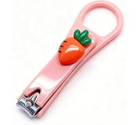 Sharp Curved Blade Design Stainless Steel Children's Cardboard Nail Clippers Without Damaging Armor Care,Pink Carrots