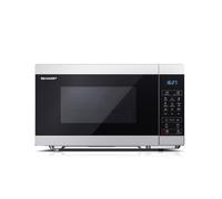 Sharp Digital Microwave with Grill - 28L, Silver, 900W with 1000W Grill Function, 11 Power Levels, ECO Mode, Defrost Function, YC-MG81U-S