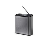 SHARP DR-P530(GY) Osaka Portable Digital Radio - DAB+/FM, Bluetooth 5.3, BestTune, 120 Presets, USB-C Charging, 15-Hour Battery, 2.4" Colour Display - Storm Grey