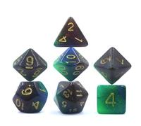 Sharp Edge Dice Set Resin DND Dices, Purple Black Number D&D Dice for TTRPG Role Playing Games,Dungeons and Dragons,D&D Tabletop Game 7Pcs