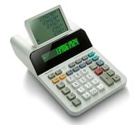 Sharp El-1501 Compact Cordless Paperless Large 12-Digit Display Desktop Printing Calculator That Utilizes Printing Calculator Logic