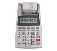 Sharp EL-1611V Handheld Portable Cordless 12 Digit Large LCD Display Two-Color Printing Calculator with Tax Functions