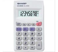 Sharp 8 Digit Battery Calculator White Soft Touch Keys Easy Battery Replacement