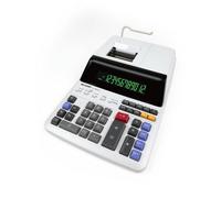 Sharp EL-2607 LG Printing Desktop Calculator 12 Digits LCD Display Black/Red Print Power Supply White