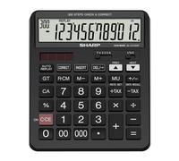 Sharp EL-CC12GP 12-Digits Check and Correct Calculator, Black