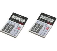 Sharp EL-M711GGY Desktop Calculator 10-Digit Display Glass Design (Pack of 2)