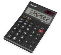 Sharp EL124TWH Desk Calculator - Black