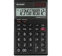 Sharp EL124TWH Desk Calculator - Black