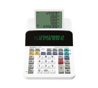 Sharp EL-1501 Display Desktop Calculator (Paper& Ink-Free, 12-Digit and 5-Line LCD Display, Battery Operated) White, 150 mm x 62 mm x 228 mm