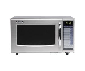 Sharp Electronics Corporation R21AT Commercial 1000w Programmable Microwave Oven in Silver Sharp Electronics Corporation Silver