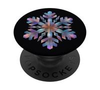 Sharp Geometric Snowflake Vector Art PopSockets Adhesive PopGrip
