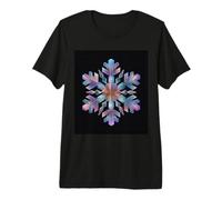 Sharp Geometric Snowflake Vector Art Premium T-Shirt