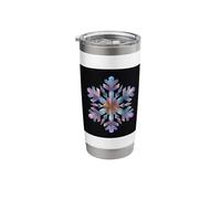 Sharp Geometric Snowflake Vector Art Stainless Steel Insulated Tumbler