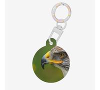 Sharp Gold Falcon Print Round Acrylic Pet Tag, Dog Neck Pendant Tags for Pets Circular Dog Cat Collar Name Tags