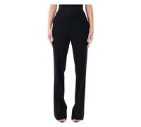 Sharp Grain de Poudre Tailored Tuxedo Straight Trousers - female - Tom Ford - Straight Trousers - Black - XS - Trousers XS