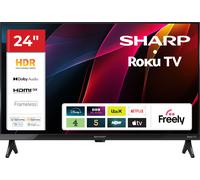 Sharp HD2225K 24" HD Smart Roku Freely TV [2025] - 1T-C24HD2225KB, Black
