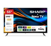 Sharp HJ4225K 55" 4K Ultra HD Smart Roku TV [2025] - 4T-C55HJ4225KB, Black