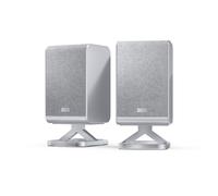 SHARP HT-SPR52021(SL) Wireless Rear Speakers - 200W Surround Sound, Dolby Atmos & DTS:X, Upfiring Drivers, Wall-Mountable - Exclusive Q Soundbar Range - In Silver