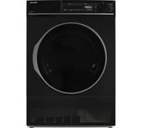 Sharp KD-NCB8S7PB91-EN Tumble Dryer, 8KG Condenser Dryer, Black, B Energy Class