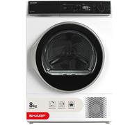 SHARP KD-NHA8S6GW1D-EN 8 kg Heat Pump Tumble Dryer - White, White