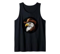 Sharp-Looking Eagle with Cowboy Hat for Boys and Girls Tank Top