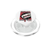Sharp Love Vampire Fangs Lips Gothic Halloween Spooky Babe PopSockets PopGrip for MagSafe
