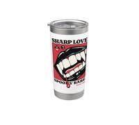 Sharp Love Vampire Fangs Lips Gothic Halloween Spooky Babe Stainless Steel Insulated Tumbler