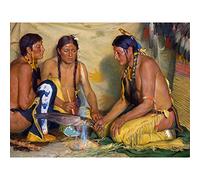 Sharp Making Medicine Blackfoot Native American Large Wall Art Print Canvas Premium Mural
