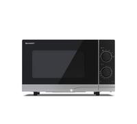 Sharp Manual Solo Microwave - 20L, Silver, 700W, Compact, 6 Power Levels, Defrost Functions, YC-PS201AU-S