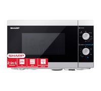 SHARP MG01ES Microwave with Grill (Microwave: 800W, Grill: 1000W, 5 Power Levels, Defrost Function, Dimensions: 440 x 258 x 344 cm), Silver