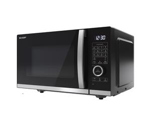 SHARP Microwave Oven with Grill and Convection 900W 25L Flatbed YC-QC254AU-B