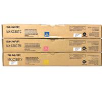 Sharp Mx-C38 3 Original Toner Cyan Magenta Yellow Mx-C310/Mx-C311/Mx-C380