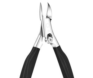 Sharp Nail Scissors for Thick and Deep Ingrown Toenails, Stainless Steel Toenail Clippers, Professional Nail Clippers for Toenails, Strong Toenails (Black)
