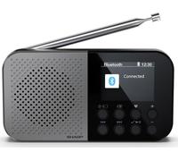 SHARP OSAKA DR-P520(GY) Portable Digital Radio - DAB+, DAB, FM Radio with BestTune, 120 Station Memory, Rechargeable Battery, USB-C Charging, SlideShow Function, Compact Handheld Design - Storm Grey