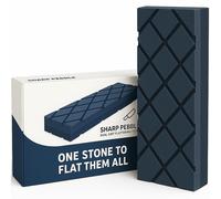 Sharp Pebble Large Flattening Stone- Dual Grit Coarse/Fine Sharpening Stones Flattener- Diamond Grooves Whetstone Fixer-Re Level Any Whetstones, Waterstones, Oil Stones