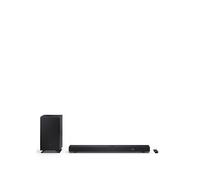 Sharp Q Range Soundbar 3.1.2 Channel Soundbar with Wireless Subwoofer - 550W Home Theatre Audio, Dolby Atmos, DTS:X, Bluetooth 5.3, HDMI eARC, 4K Pass-Through -Black Model HT-SBW53121(BK)