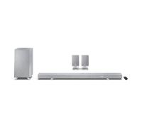 SHARP Q Range 5.1.2 Channel Soundbar with Wireless Subwoofer and HT-SPR52021 Rear Speakers Silver