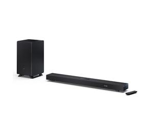Sharp Q Range Soundbar 3.1.2 Channel Soundbar with Wireless Subwoofer - 550W Home Theatre Audio, Dolby Atmos, DTS:X, Bluetooth 5.3, HDMI eARC, 4K Pass-Through -Black Model HT-SBW53121(BK)