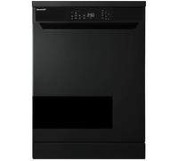 SHARP QW-NA1FF47D3M2-EN Full-size Dishwasher - Matte Black, Black