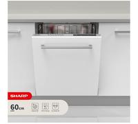 SHARP QW-NI1FI47D4X-EN Full-size Fully Integrated Dishwasher, White