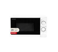 Sharp R20DWM 20L Solo Microwave Oven, 800W, White