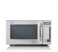 Sharp R21ATP Stainless Steel Commercial Microwave 1000 Watts 28Ltr (Each)
